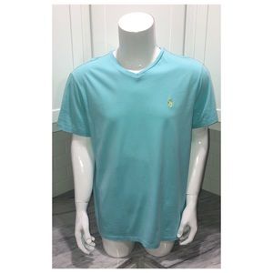 Ralph Lauren Mens v neck shirt Blue Large L